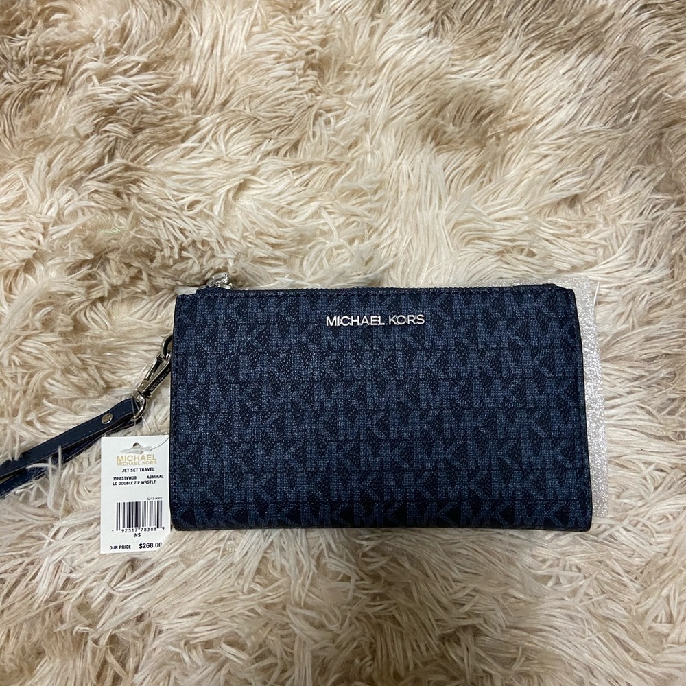 MK Double zip Wristlet